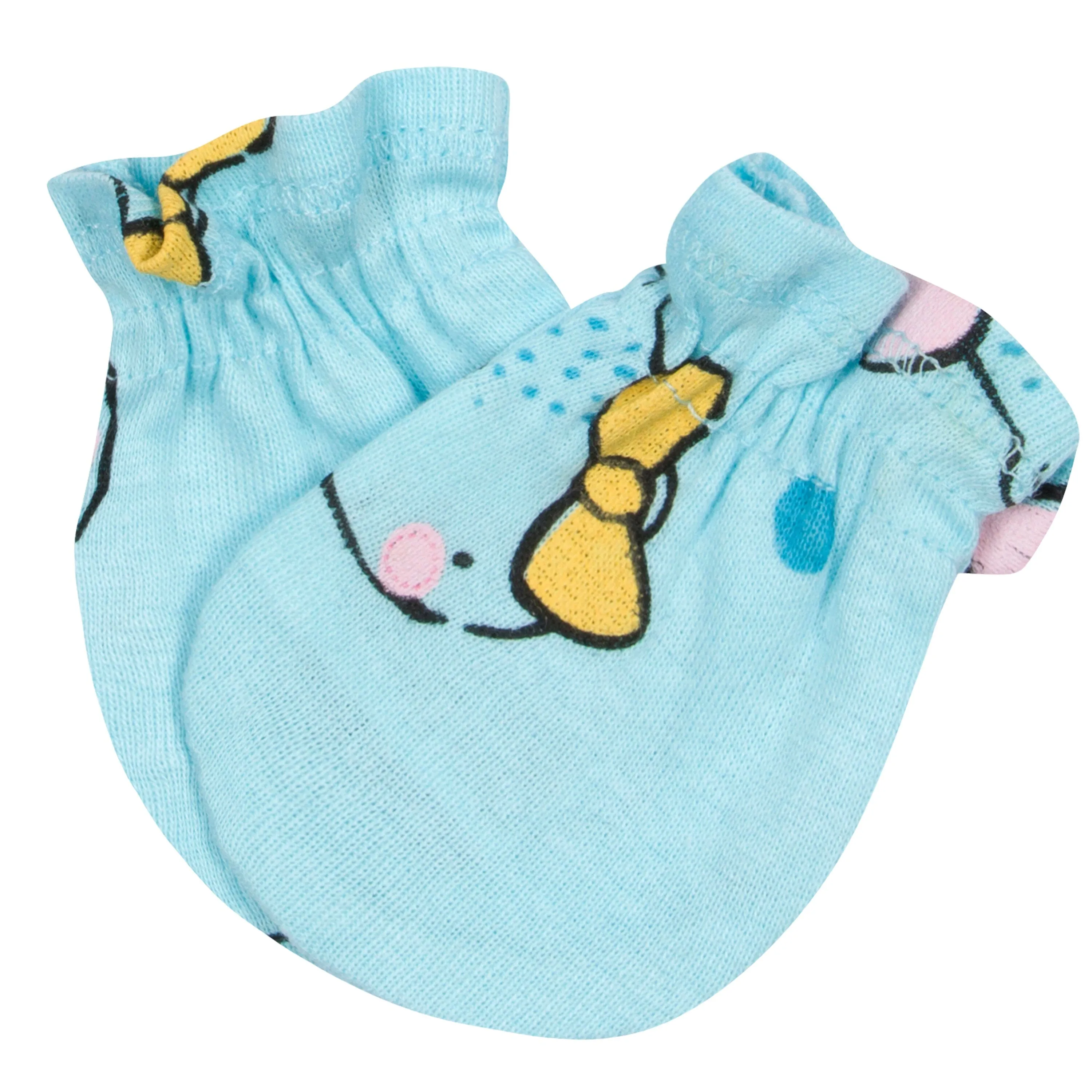 3-Pack Baby Girls Bear No Scratch Mittens