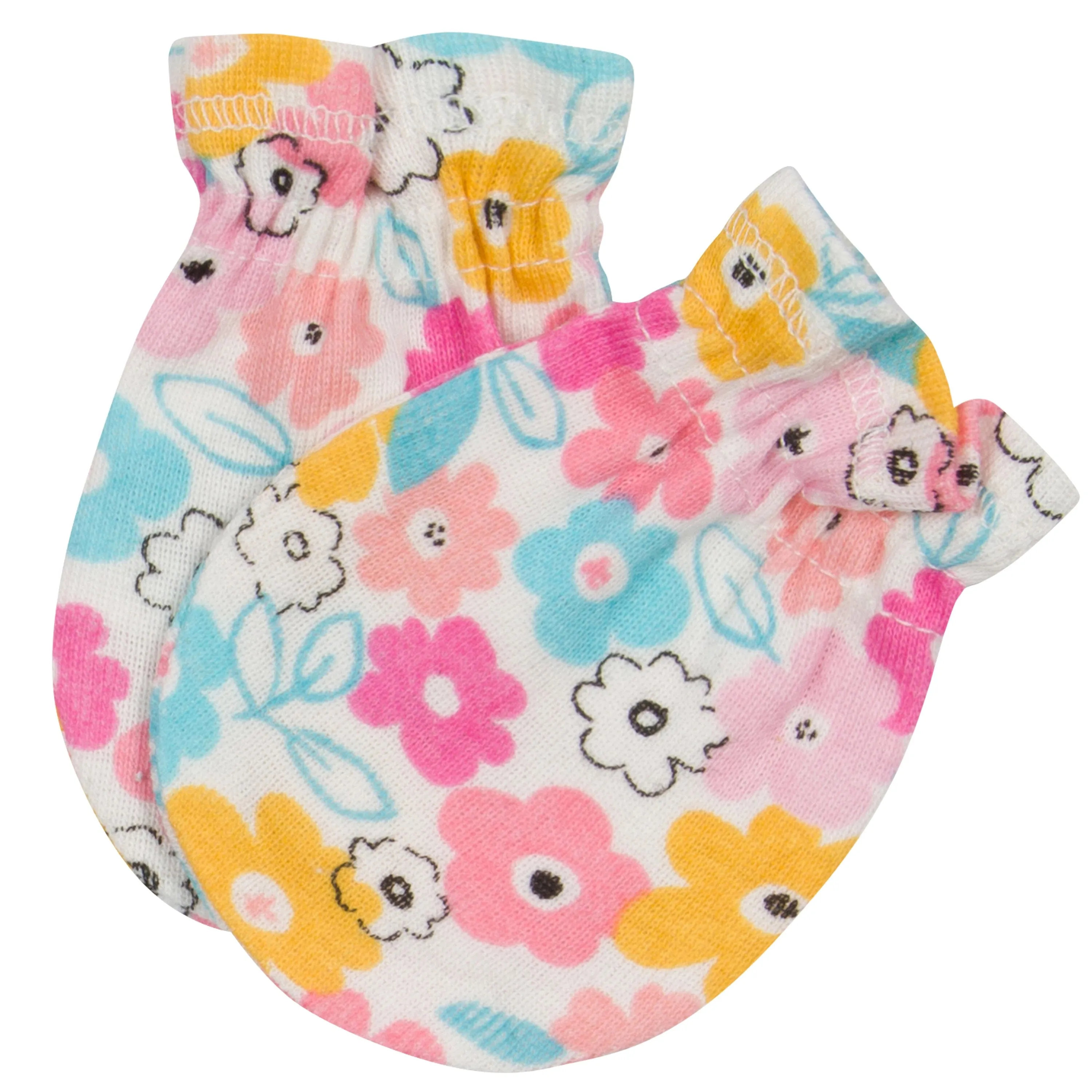 3-Pack Baby Girls Bear No Scratch Mittens