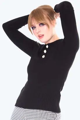 60s Style Polo Collar Sweater