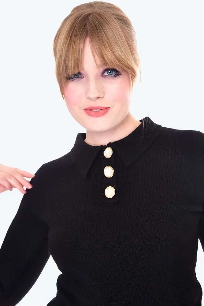 60s Style Polo Collar Sweater