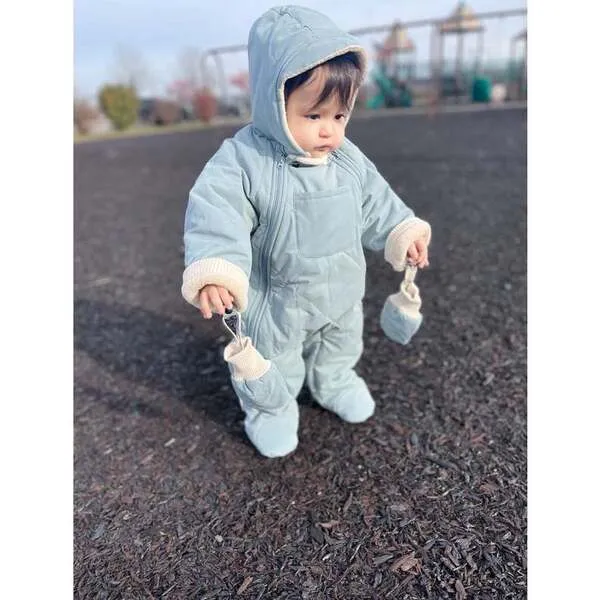 7AM Enfant Benji Snowsuit Bebe, Mirage Blue Quilted