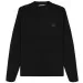 Acne Studios Tonal Face Patch Logo Crewneck Sweater Black