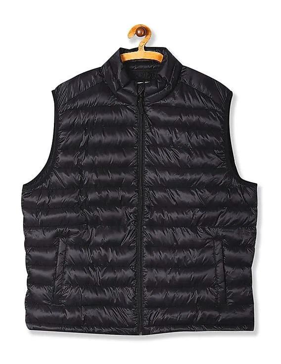 Aeropostale Black Quilted Gilet Jacket