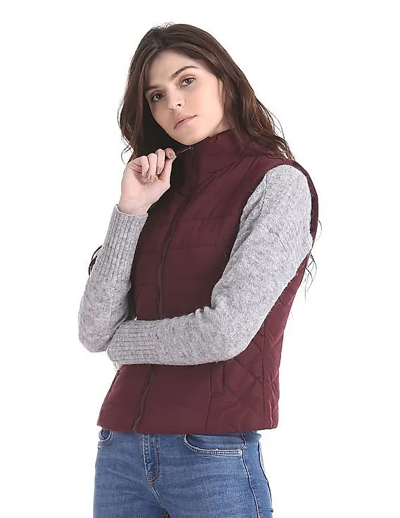 Aeropostale Sleeveless Quilted Gilet Jacket