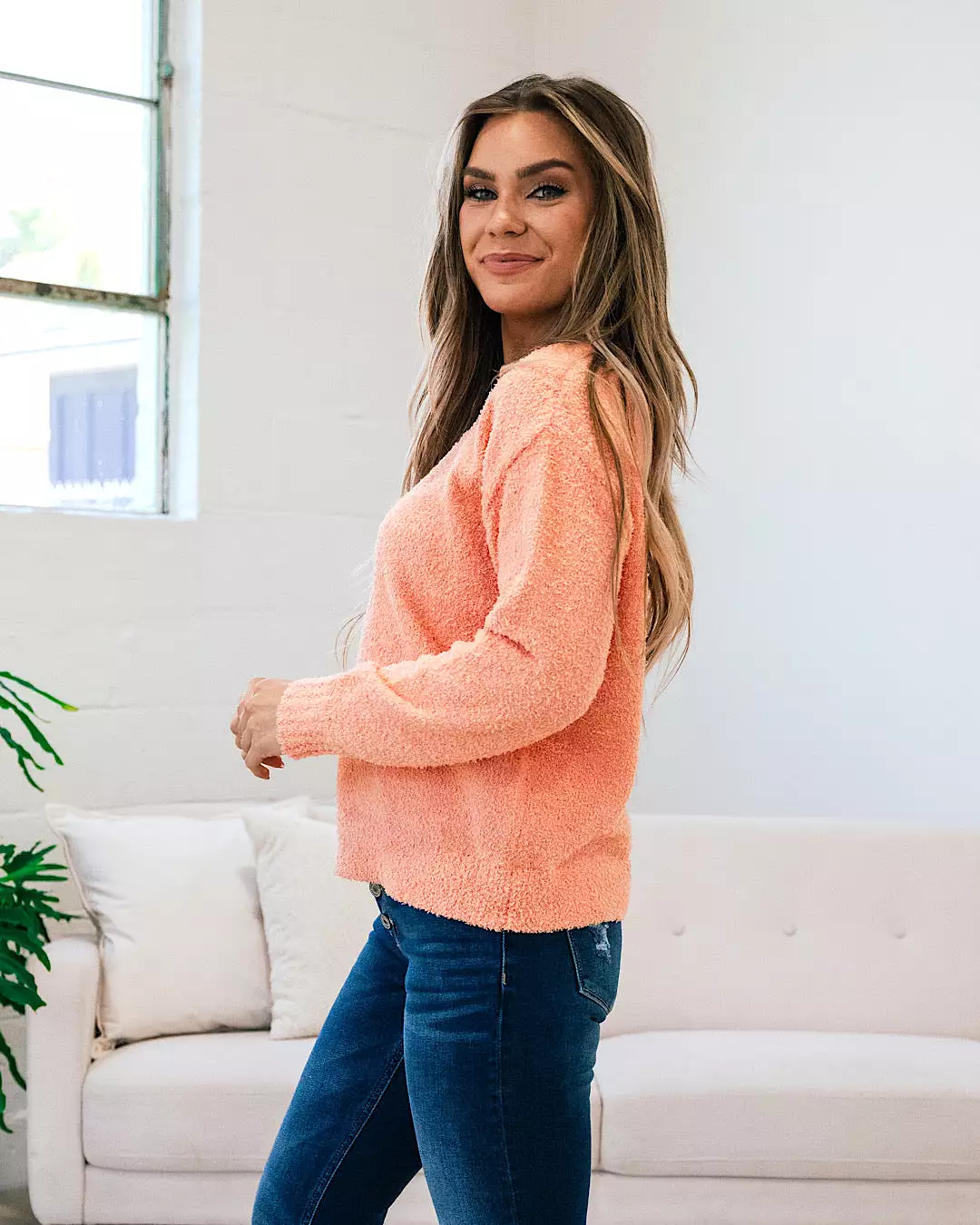 Alayna Cozy Sweater - Melon