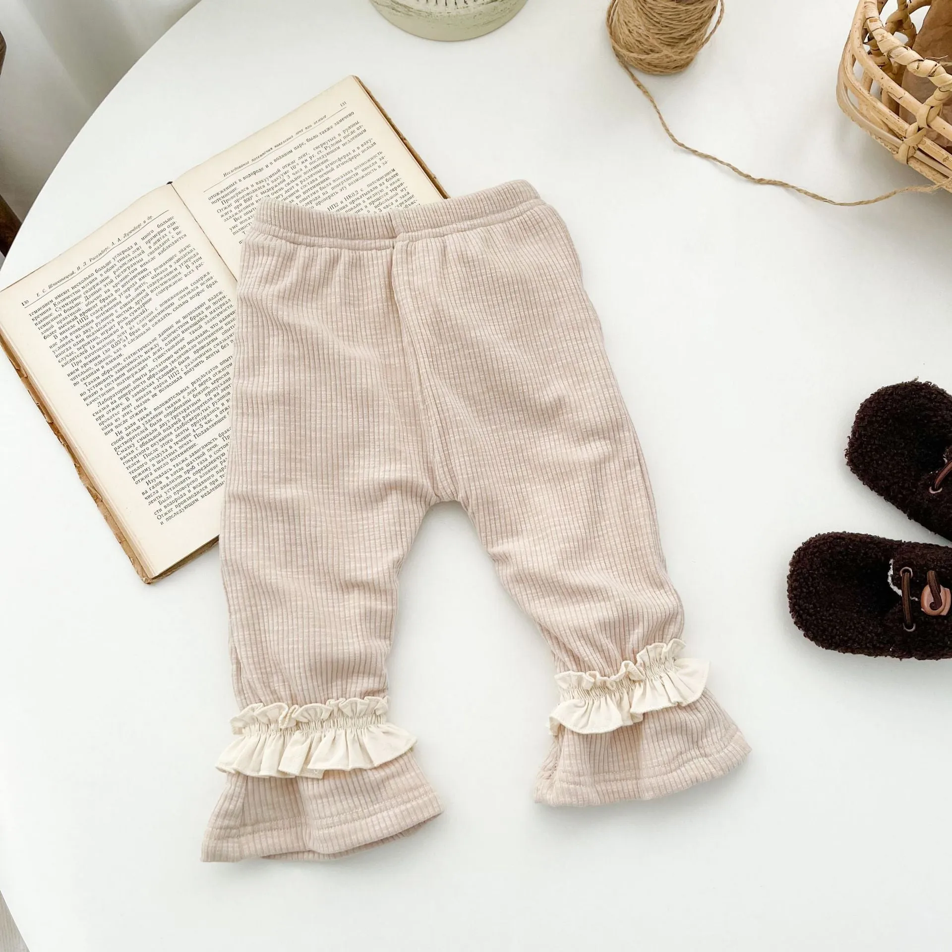 Baby Girls Solid Color Pants Wholesale 24011148