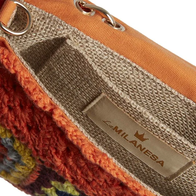 BAG NOTO WOOL CLUNCH THIN SMALL Woman Multicolor