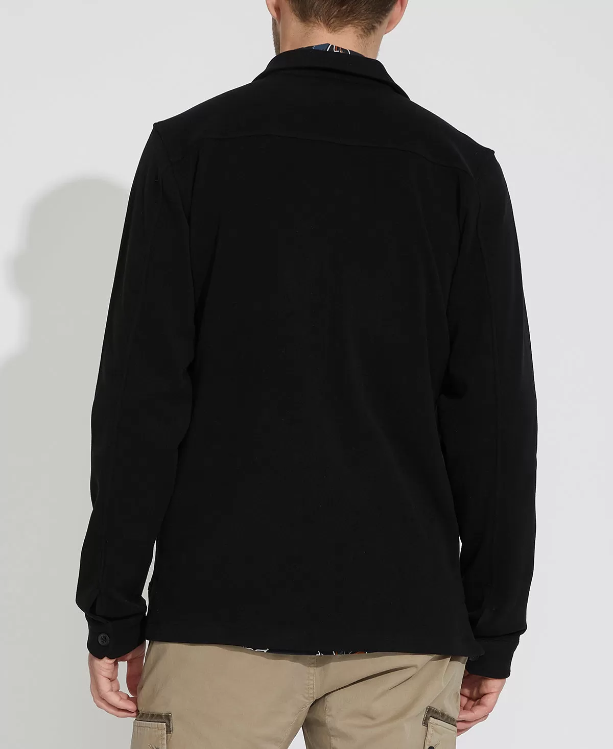 Baldock Marled Knit Shirt Jacket(Black)