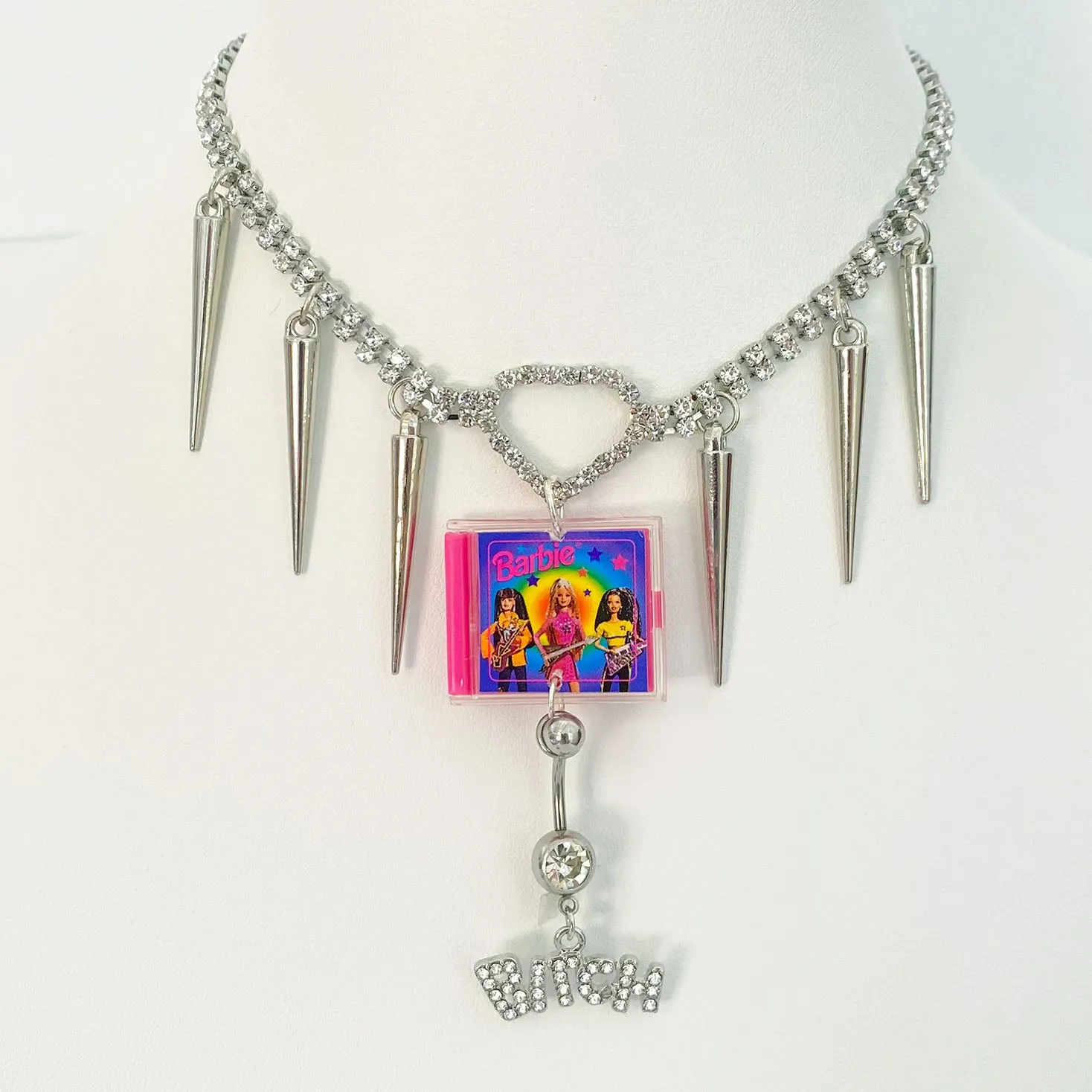 Barbie Bitch CD Charm Necklace