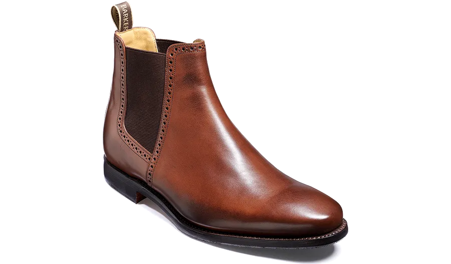 Barker Hawkin Chelsea Boot  -  Dark Walnut Calf