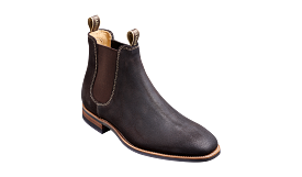 Barker Mansfield Classic Chelsea Boots - Bitter Chocolate Burnished Suede