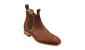 Barker Mansfield Classic Chelsea Boots - Brown Waxy Suede