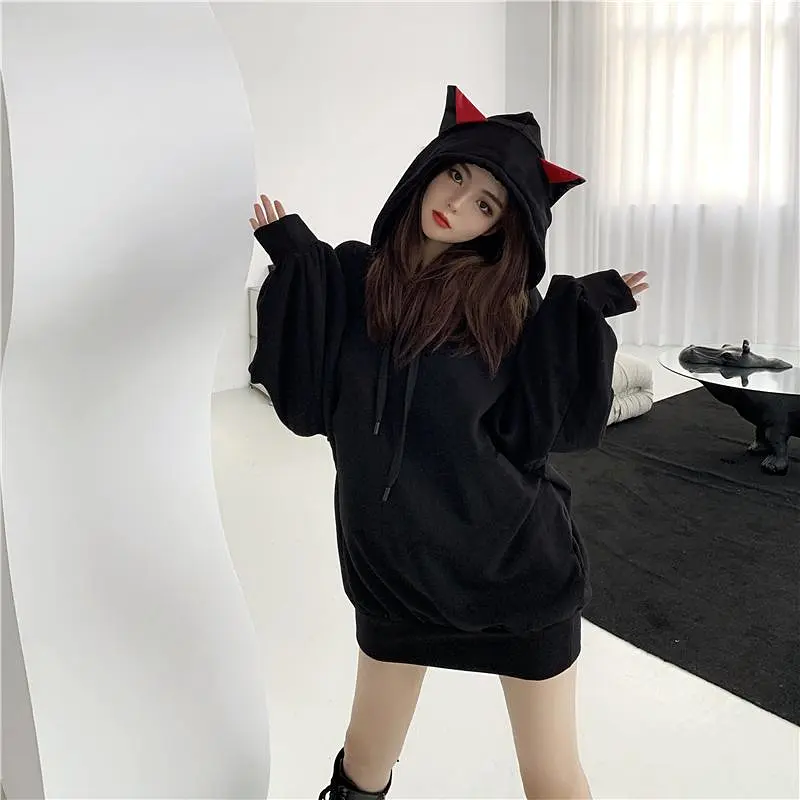 Black Cat Hoodie Sweater SD00973