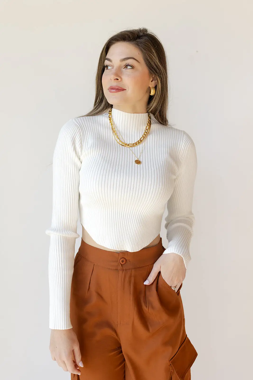 braelyn sweater crop top