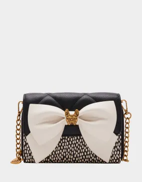 BULLDOG BOW WALLET ON CHAIN BLACK\WHITE