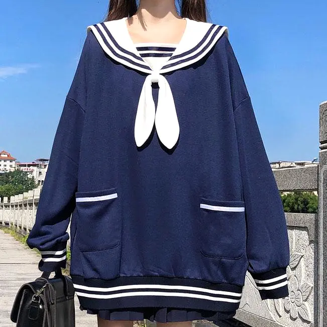 Bunny Sailor Loose Sweater SD00923