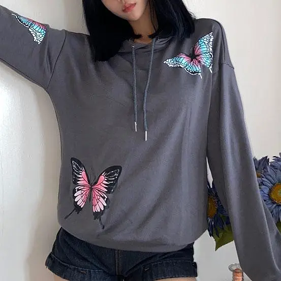 Butterfly Grey Hoodie SD00763