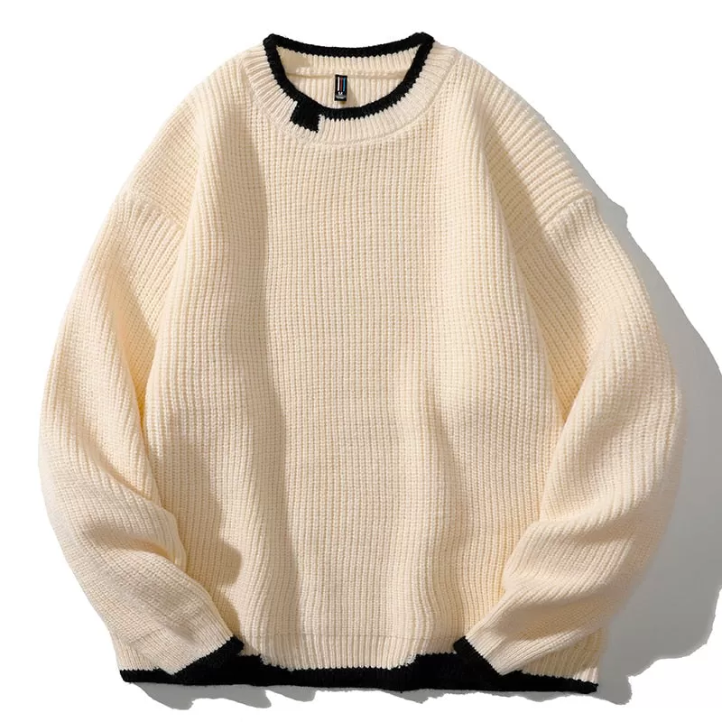 Casual Unisex O-Neck Hand Knitted Oversized Pullover Sweater