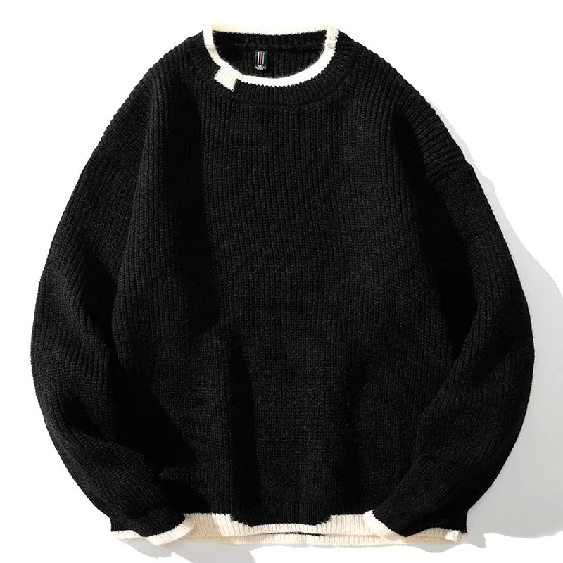 Casual Unisex O-Neck Hand Knitted Oversized Pullover Sweater