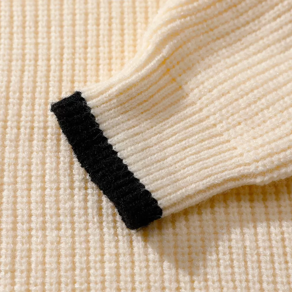 Casual Unisex O-Neck Hand Knitted Oversized Pullover Sweater