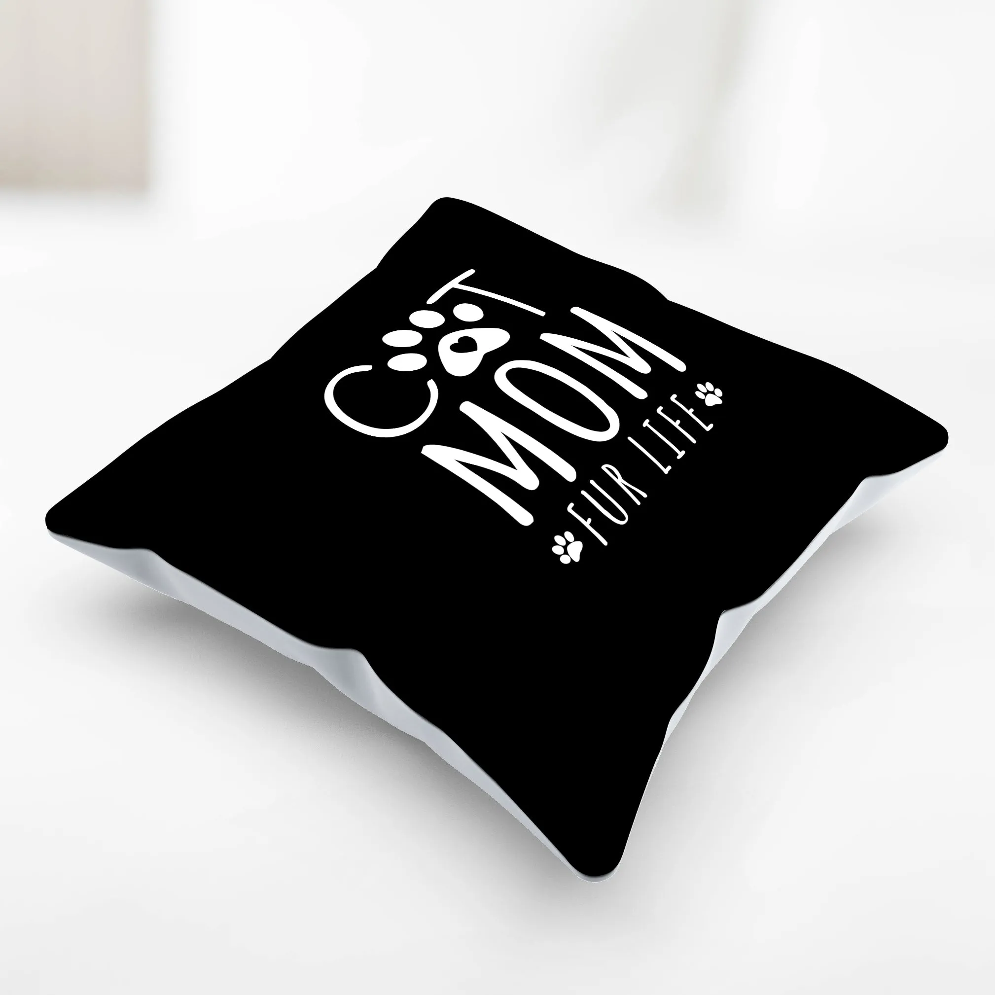 Cat Mom Fur Life Pillow Cover