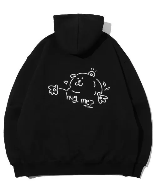 COMPAGNO  |[COMPAGNO]★Hug Me EMBROIDERED HOODIE