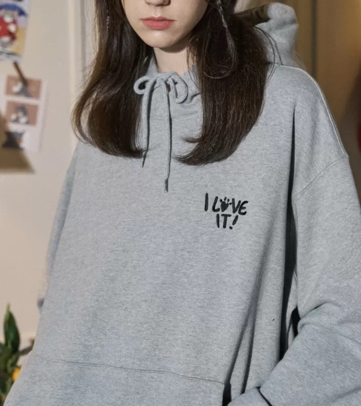 COMPAGNO  |[COMPAGNO]★Hug Me EMBROIDERED HOODIE