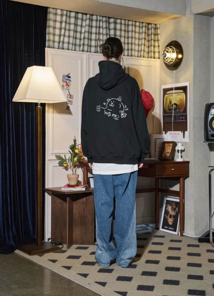 COMPAGNO  |[COMPAGNO]★Hug Me EMBROIDERED HOODIE