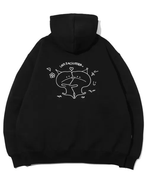 COMPAGNO  |[COMPAGNO]★Love Hoooly EMBROIDERED HOODIE