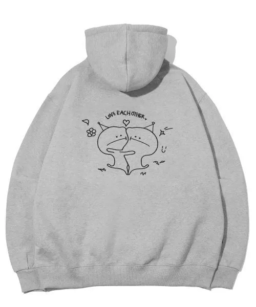 COMPAGNO  |[COMPAGNO]★Love Hoooly EMBROIDERED HOODIE