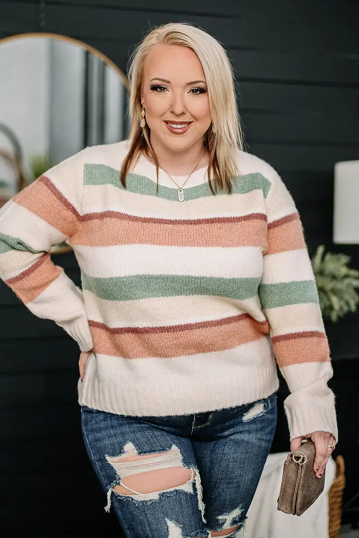 Cool Story Color Striped Sweater