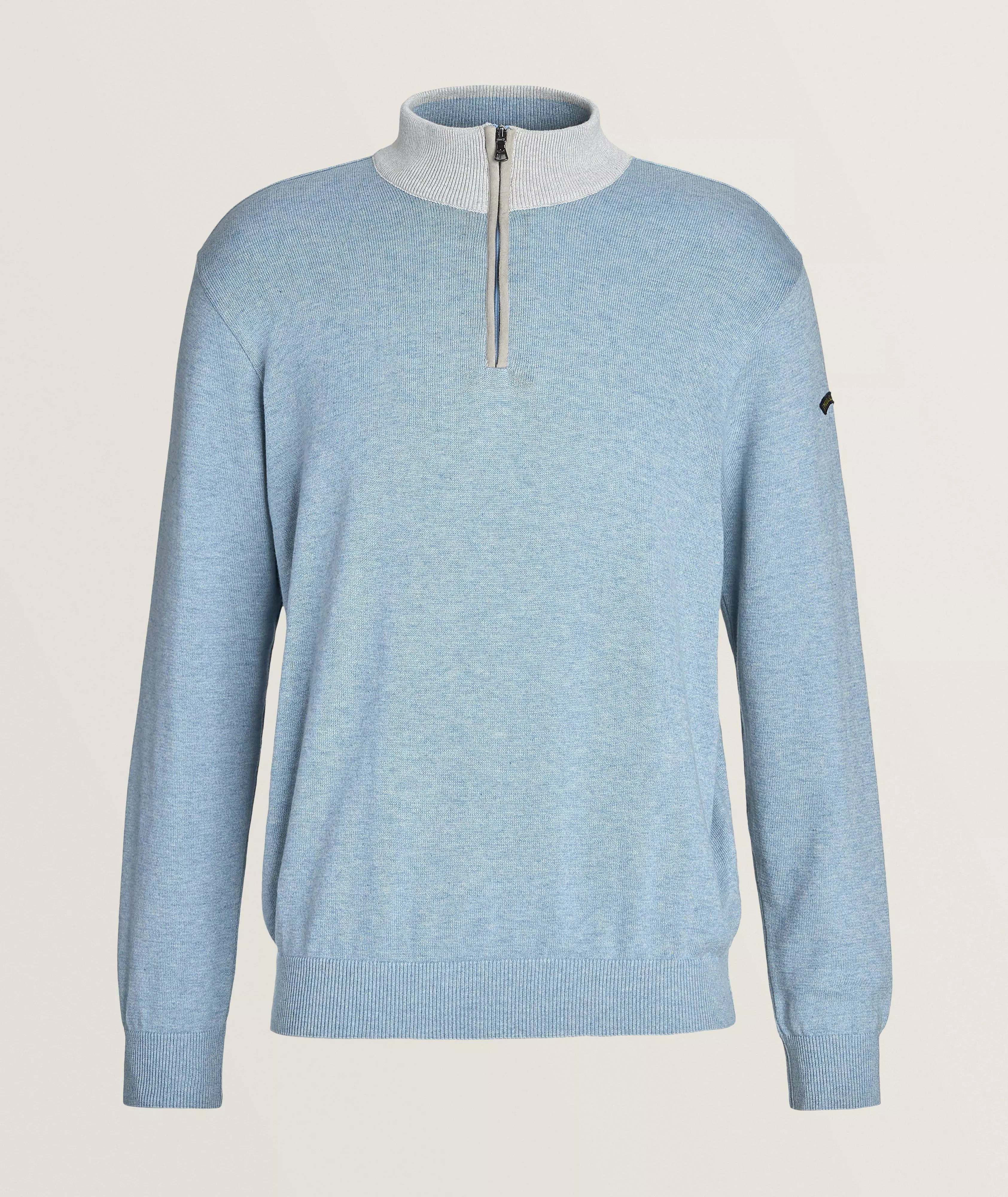 Cotton Cashmere Half-Zip Sweater 24411611