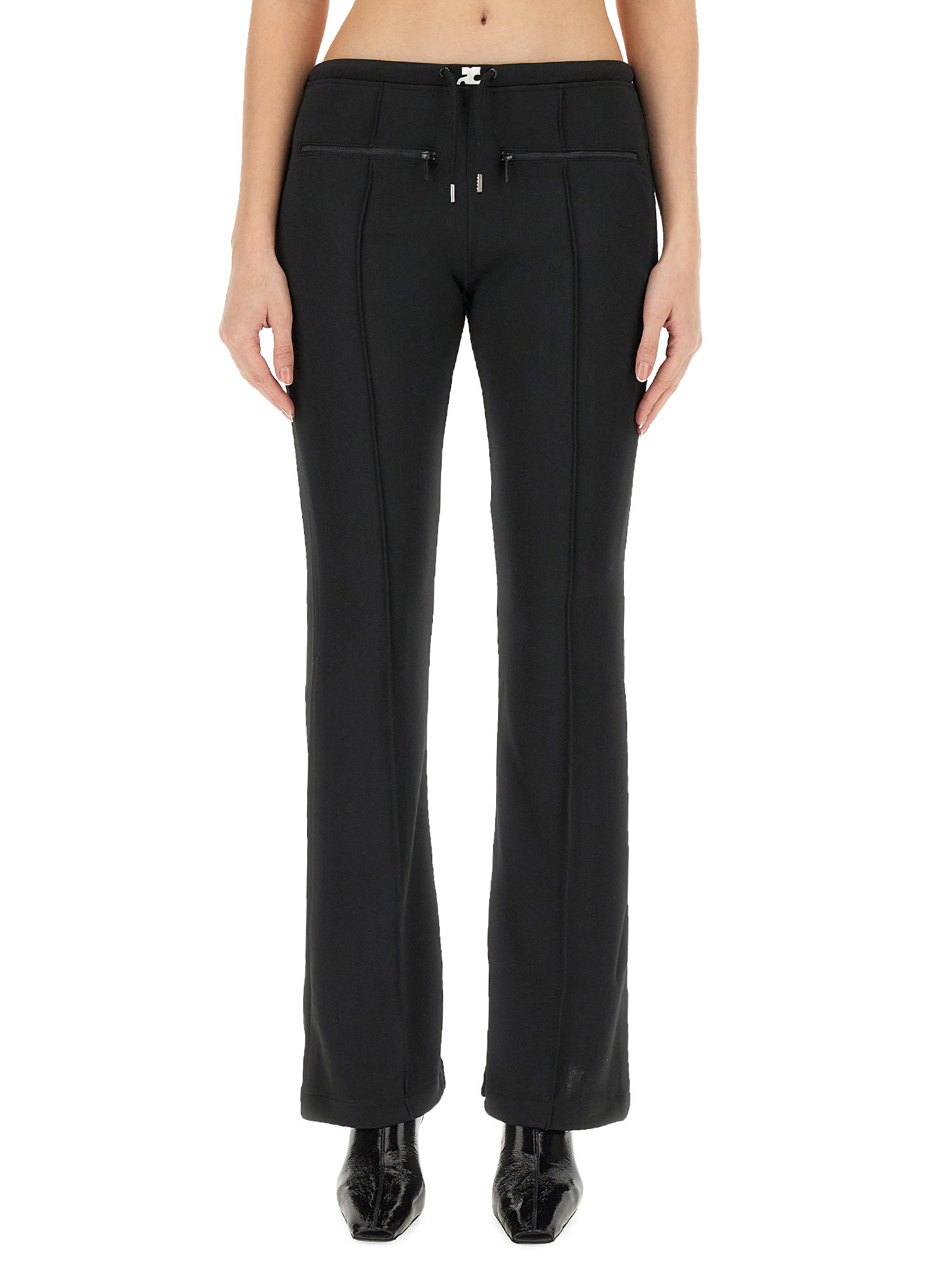 COURREGES    SLIM FIT PANTS IN TECHNICAL FABRIC