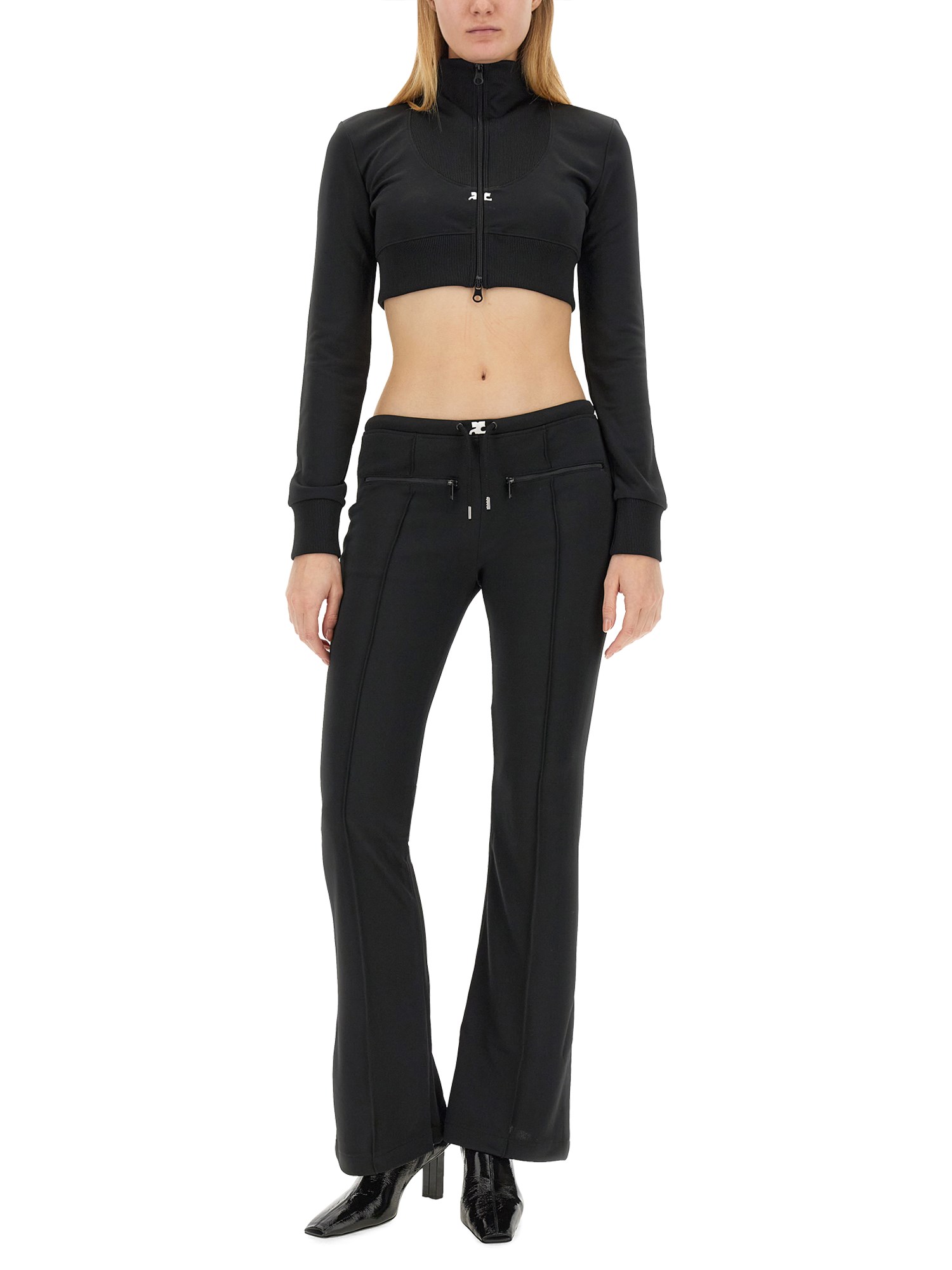 COURREGES    SLIM FIT PANTS IN TECHNICAL FABRIC