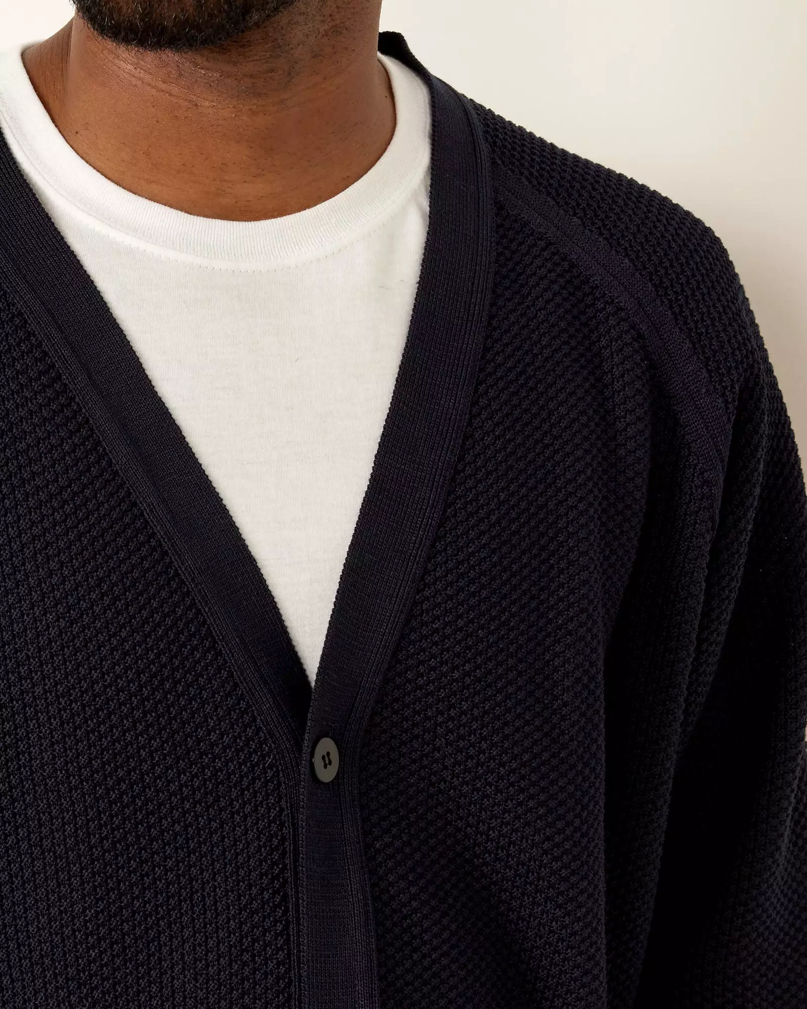 Crispy Cardigan in Black Navy