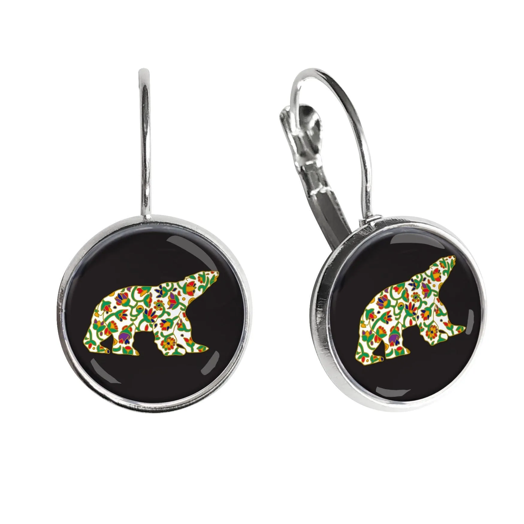 Dawn Oman Spring Bear Dome Glass Earrings