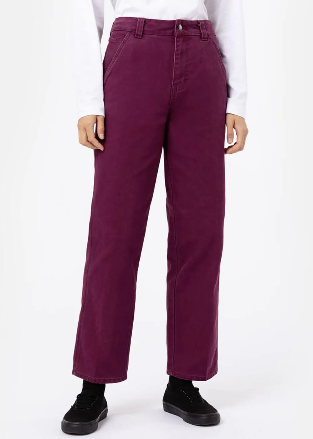 Dickies Women's Duck Canvas Pants Grape Wine