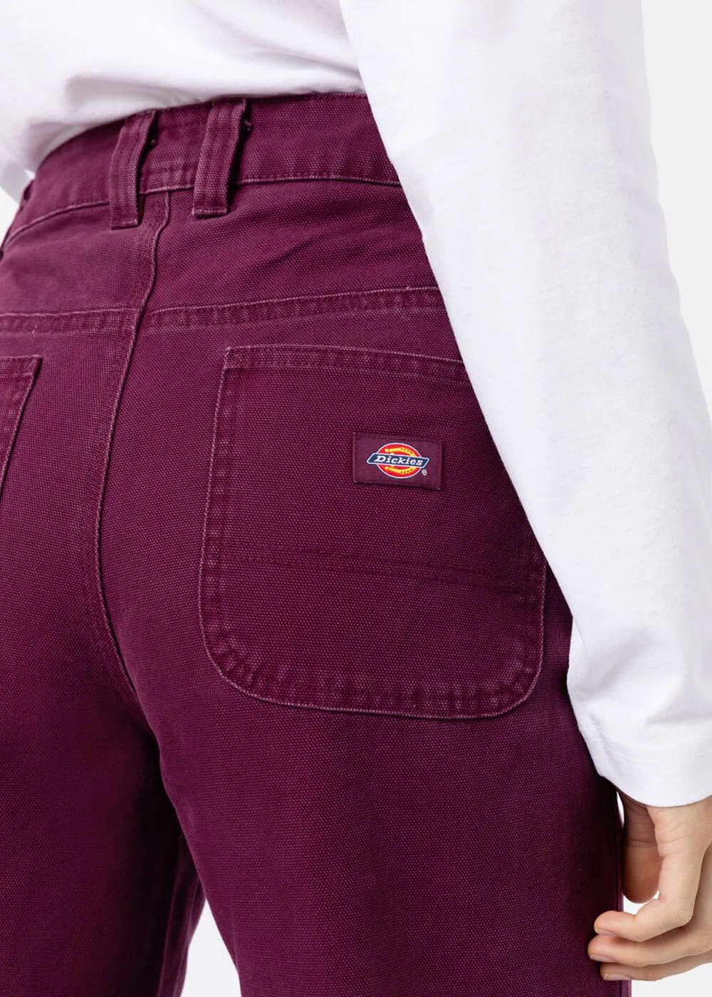 Dickies Women's Duck Canvas Pants Grape Wine