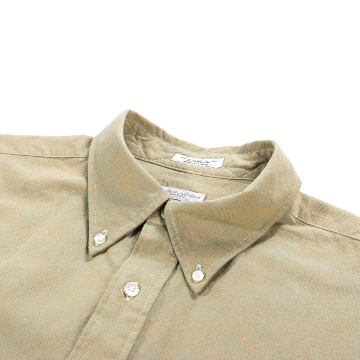 ENGINEERED GARMENTS IVY BD SHIRT KHAKI COTTON IRIDESCENT