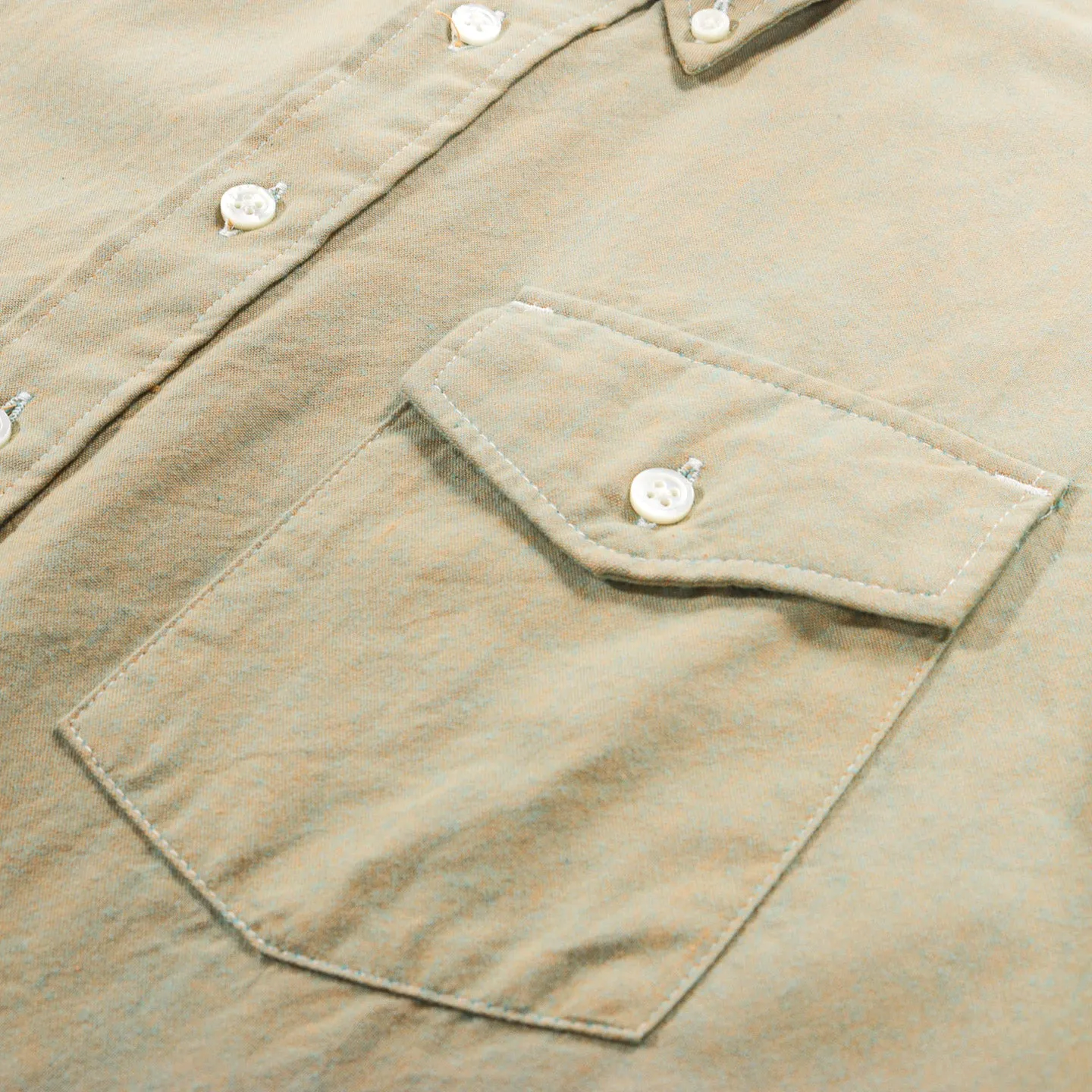 ENGINEERED GARMENTS IVY BD SHIRT KHAKI COTTON IRIDESCENT