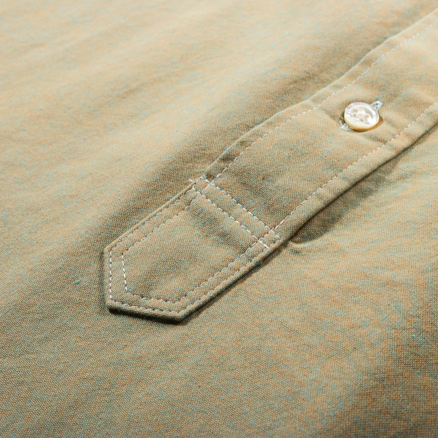 ENGINEERED GARMENTS IVY BD SHIRT KHAKI COTTON IRIDESCENT