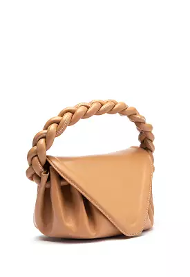 Flap Top Ruched Handbag