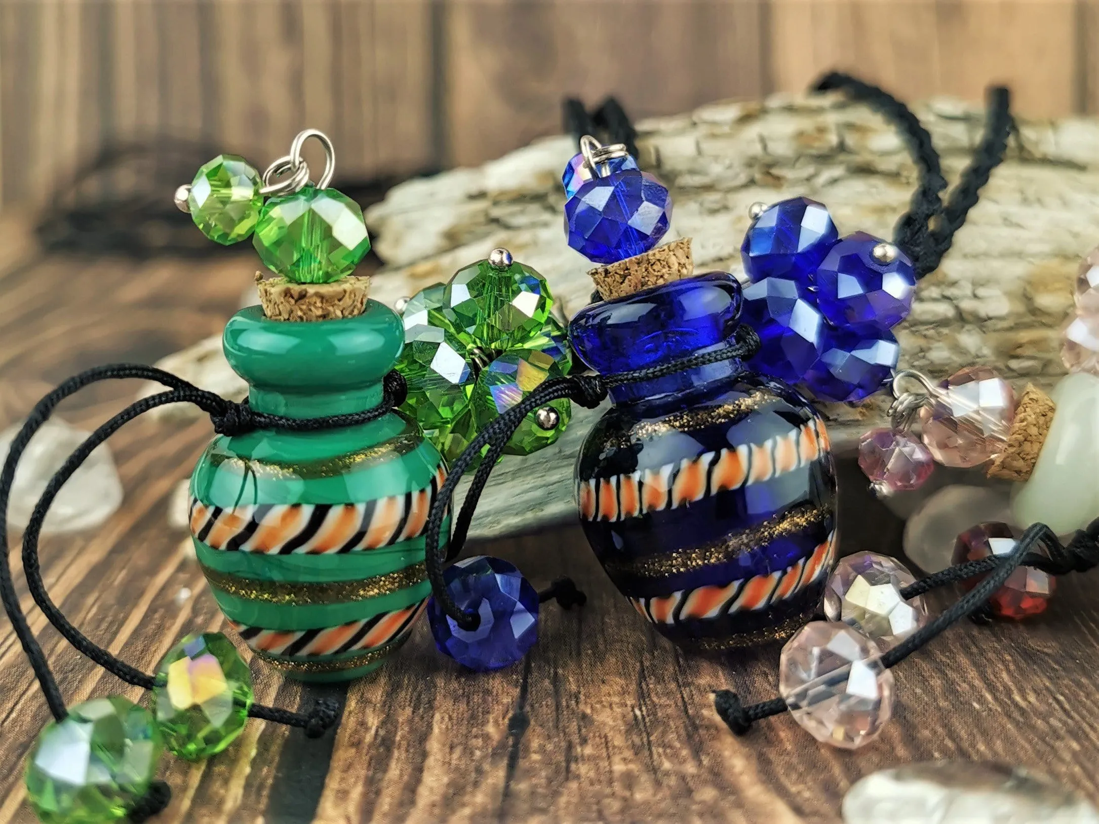 Glass Vial Necklaces, Essential Oil Holders