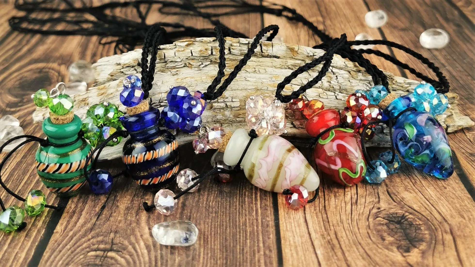 Glass Vial Necklaces, Essential Oil Holders