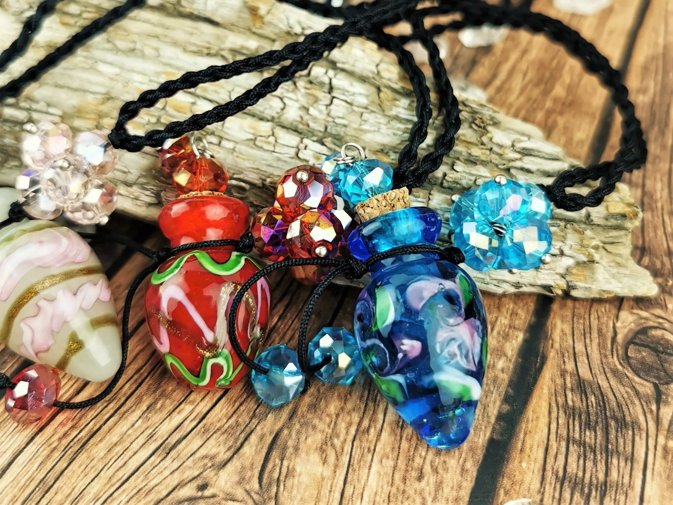 Glass Vial Necklaces, Essential Oil Holders