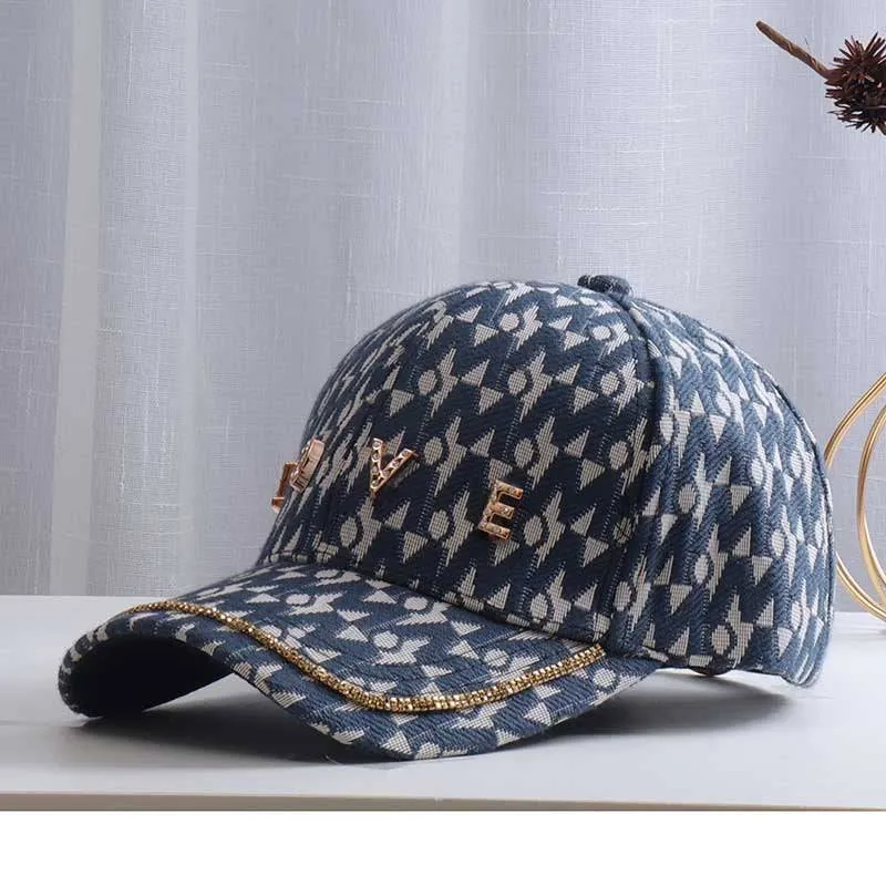 Gold Love Letter Checkered Cap