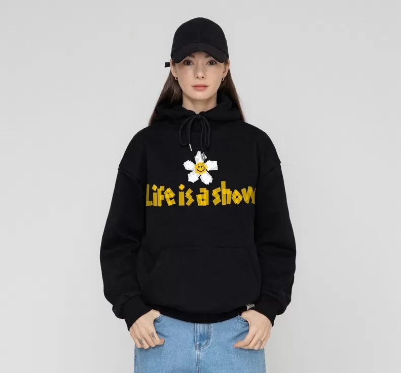 GRAVER  |[GRAVER]★TAPE FLOWER SMILE HOODIE