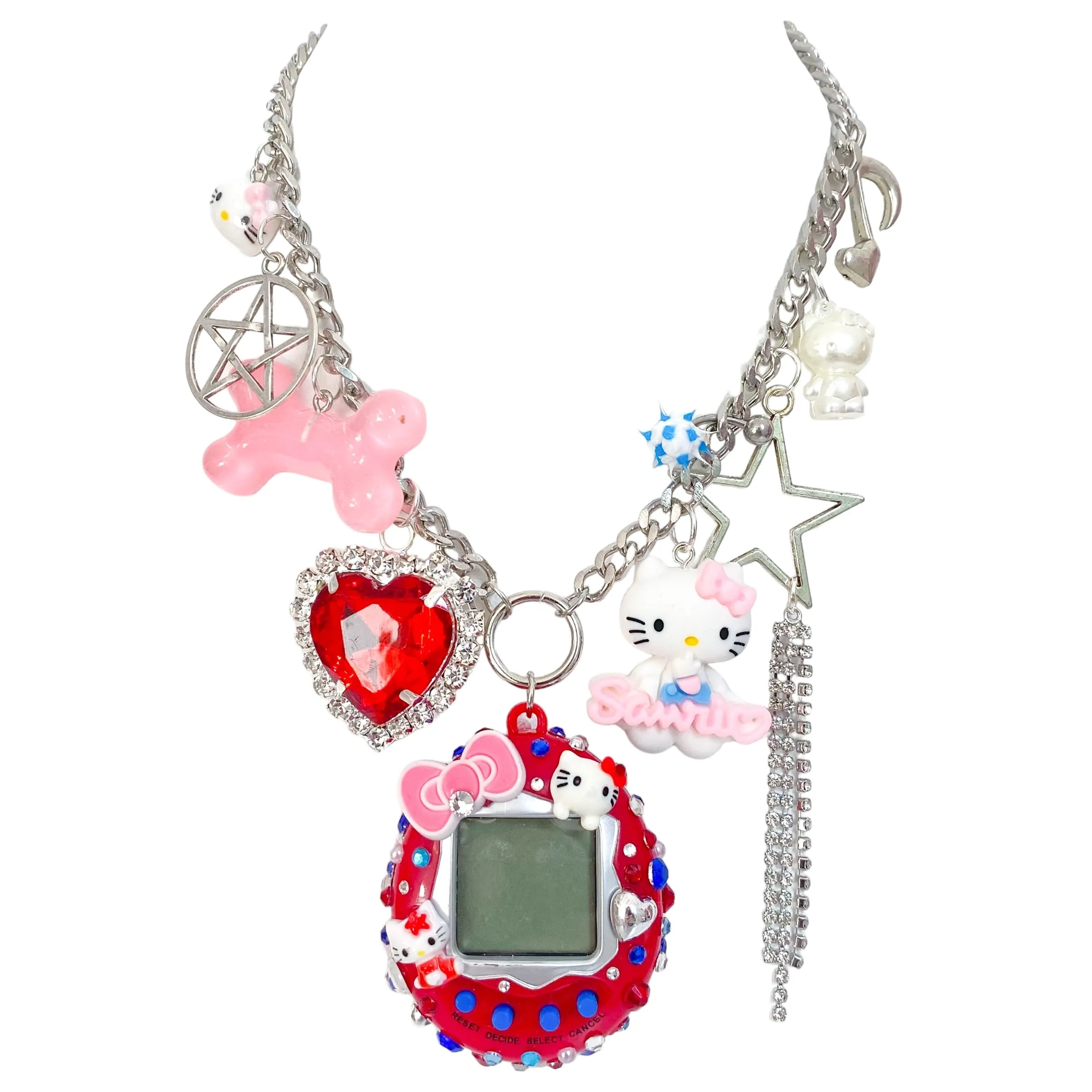 Hello Kitty Cyber Pet Charm Necklace