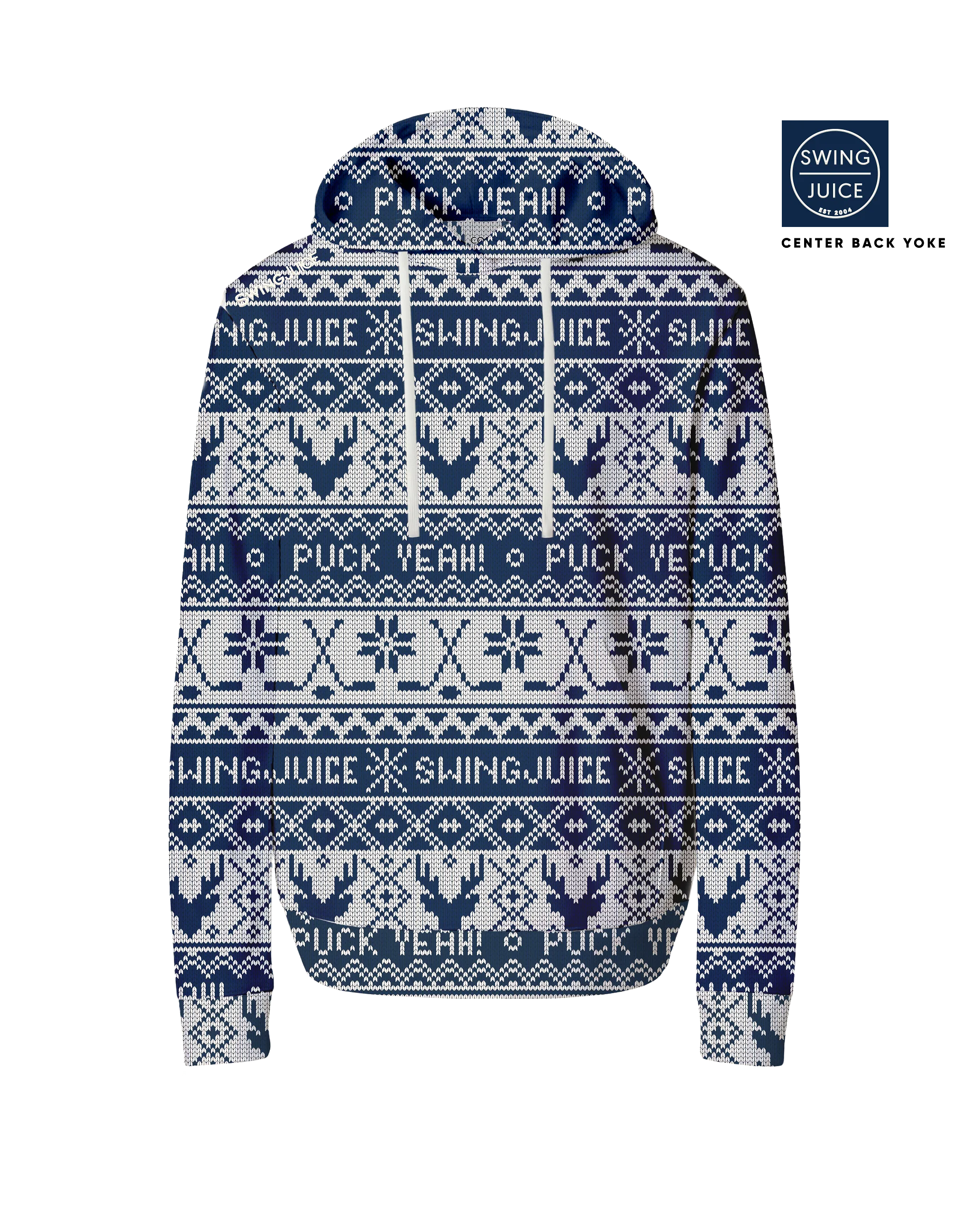 Hockey Puck Yeah Fairisle Men's Performance Hoodie