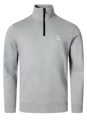 Hugo Boss 1/4 Zip Zetrust Logo Sweater Grey